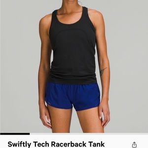 Lululemon swiftly racer back size 6 black